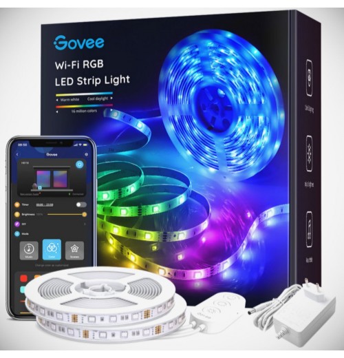 RGB Smart Wi-Fi + Bluetooth LED Strip Lights (10m) [Energy Class A] for Energy-Efficient Lighting